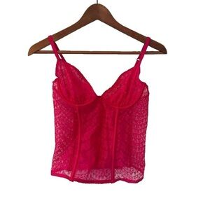 La Senza pink lingerie corset top size M